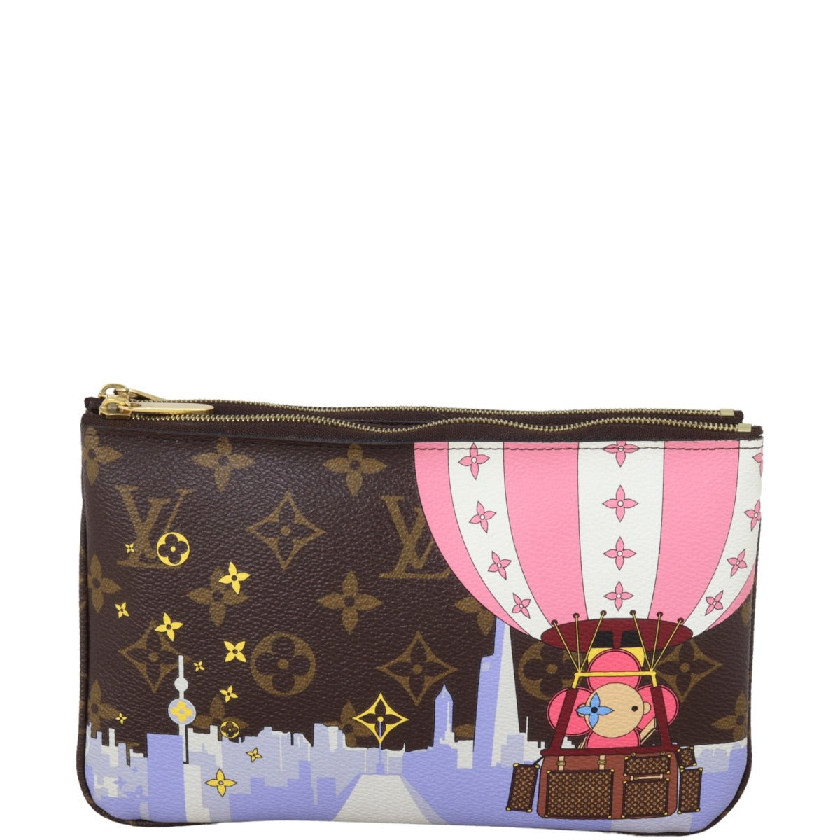 Louis Vuitton Double Zip Pochette Monogram Vivienne Xmas Shanghai