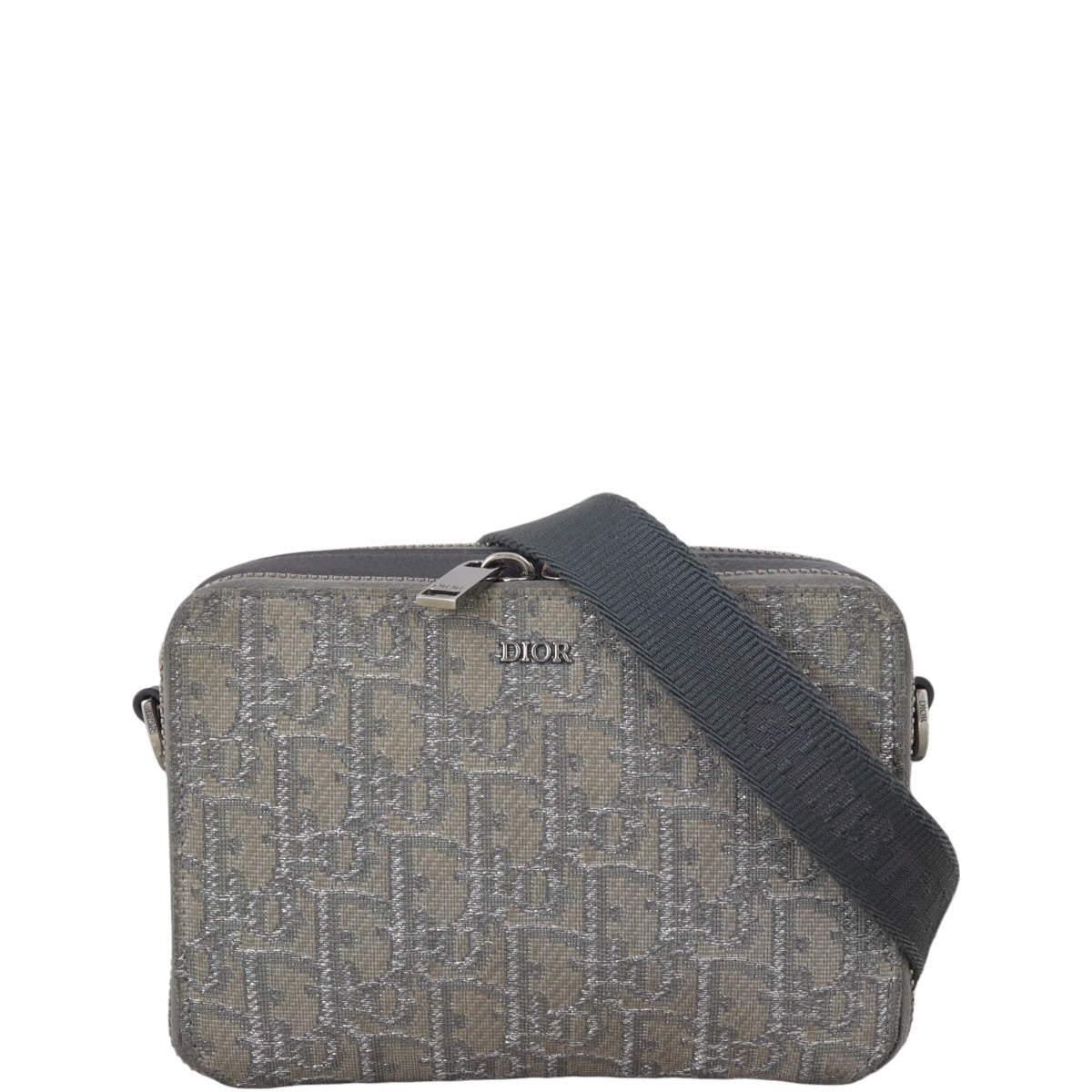 Dior Double Zip Pouch with Strap Oblique