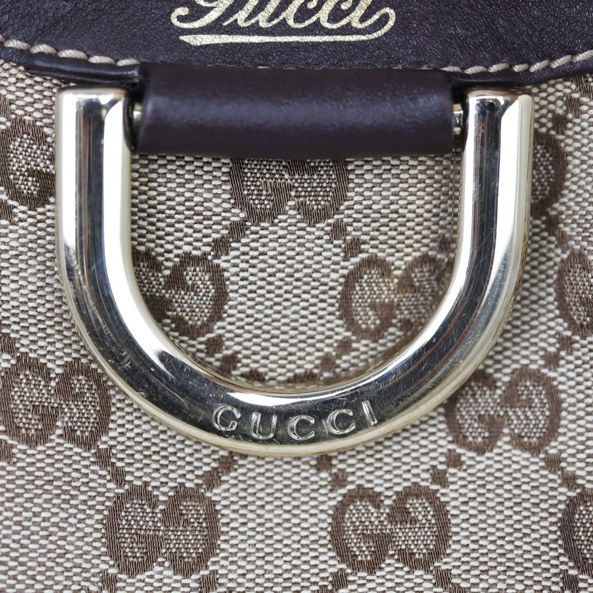 Gucci GG Canvas D-Ring Shoulder Bag Hardware
