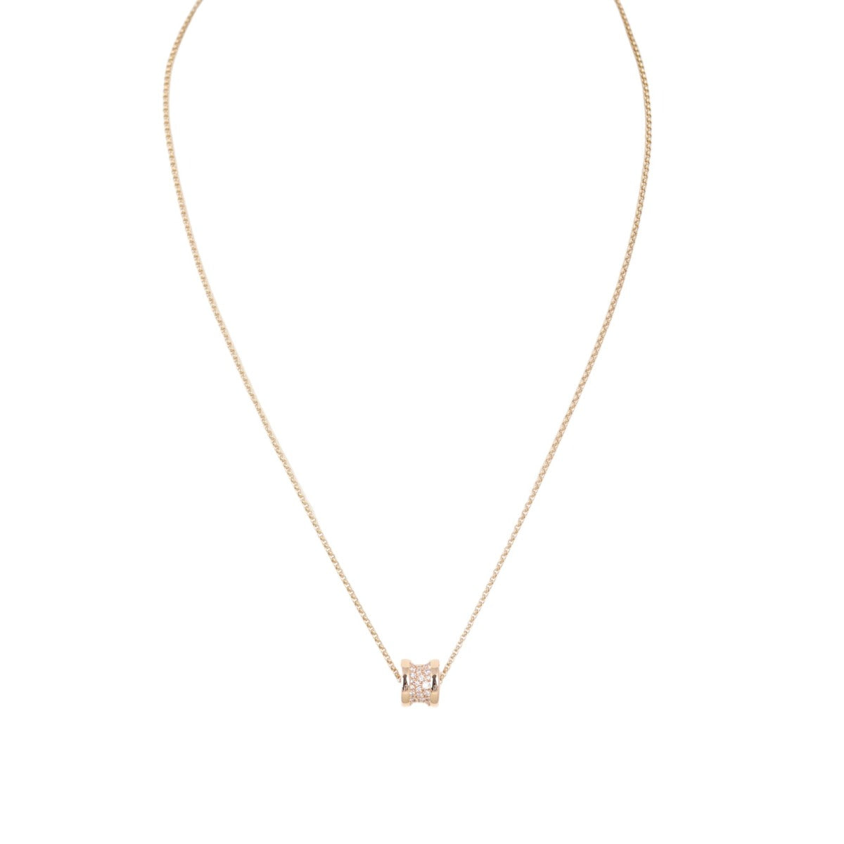Bvlgari B.Zero1 18k Rose Gold Diamond Necklace