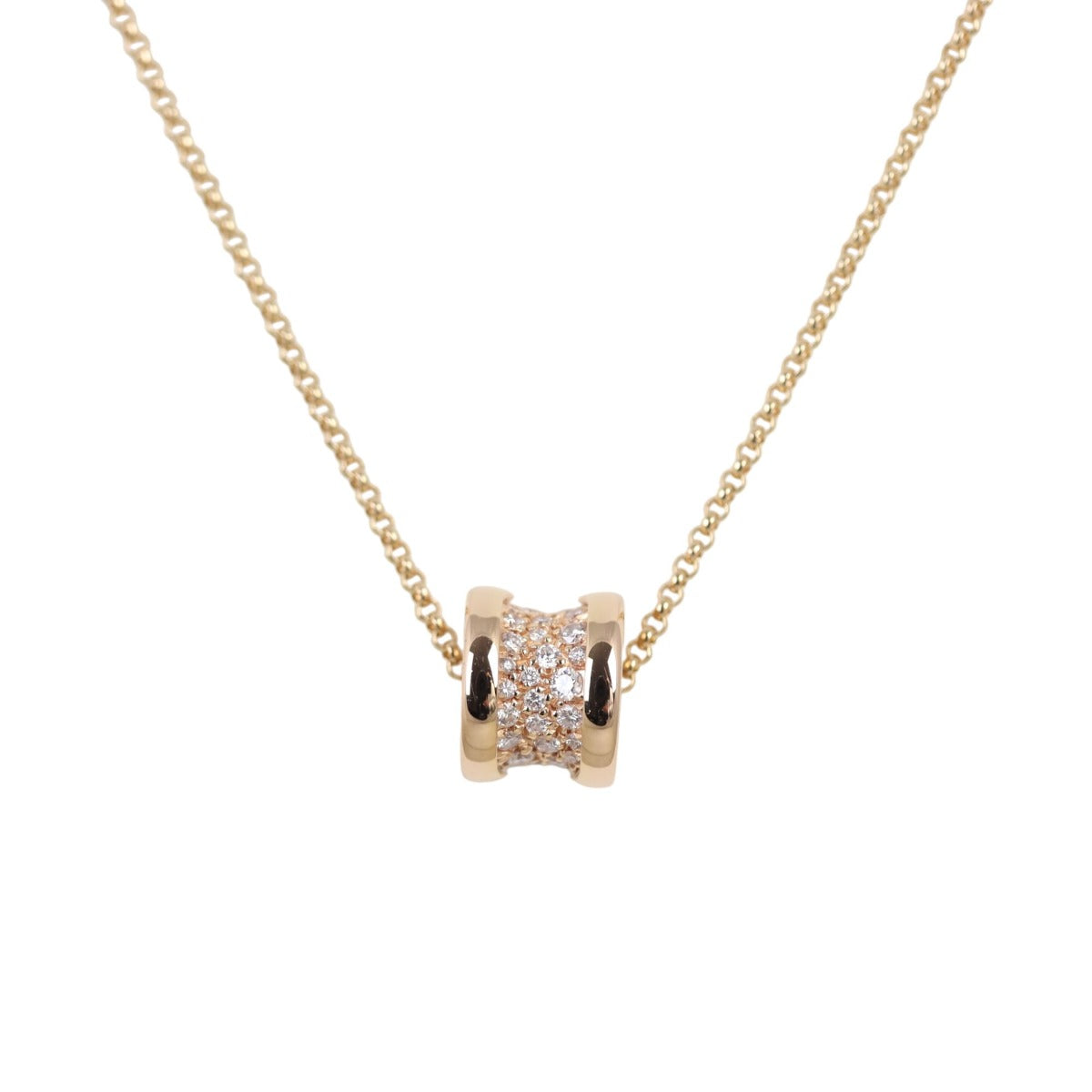Bvlgari B.Zero1 18k Rose Gold Diamond Necklace