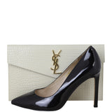 Saint Laurent Uptown Pouch Croc-Embossed