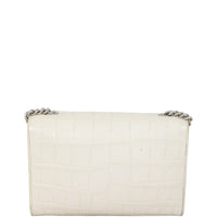 Saint Laurent Kate Tassel Chain Bag Small Croc-Embossed