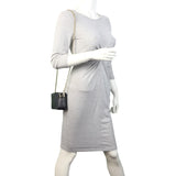 Prada Saffiano Mini Double Zip Chain Crossbody