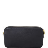 Prada Saffiano Mini Double Zip Chain Crossbody