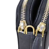 Prada Saffiano Mini Double Zip Chain Crossbody