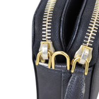 Prada Saffiano Mini Double Zip Chain Crossbody