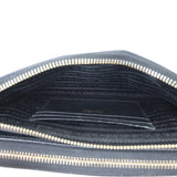 Prada Saffiano Mini Double Zip Chain Crossbody
