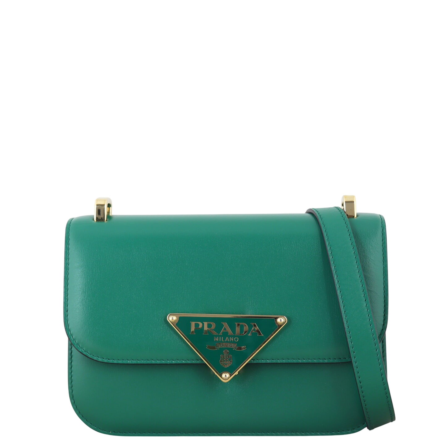 Prada Cuir Embleme Flap Shoulder Bag