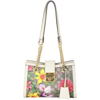 Gucci GG Supreme Flora Small Padlock Tote