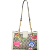 Gucci GG Supreme Flora Small Padlock Tote