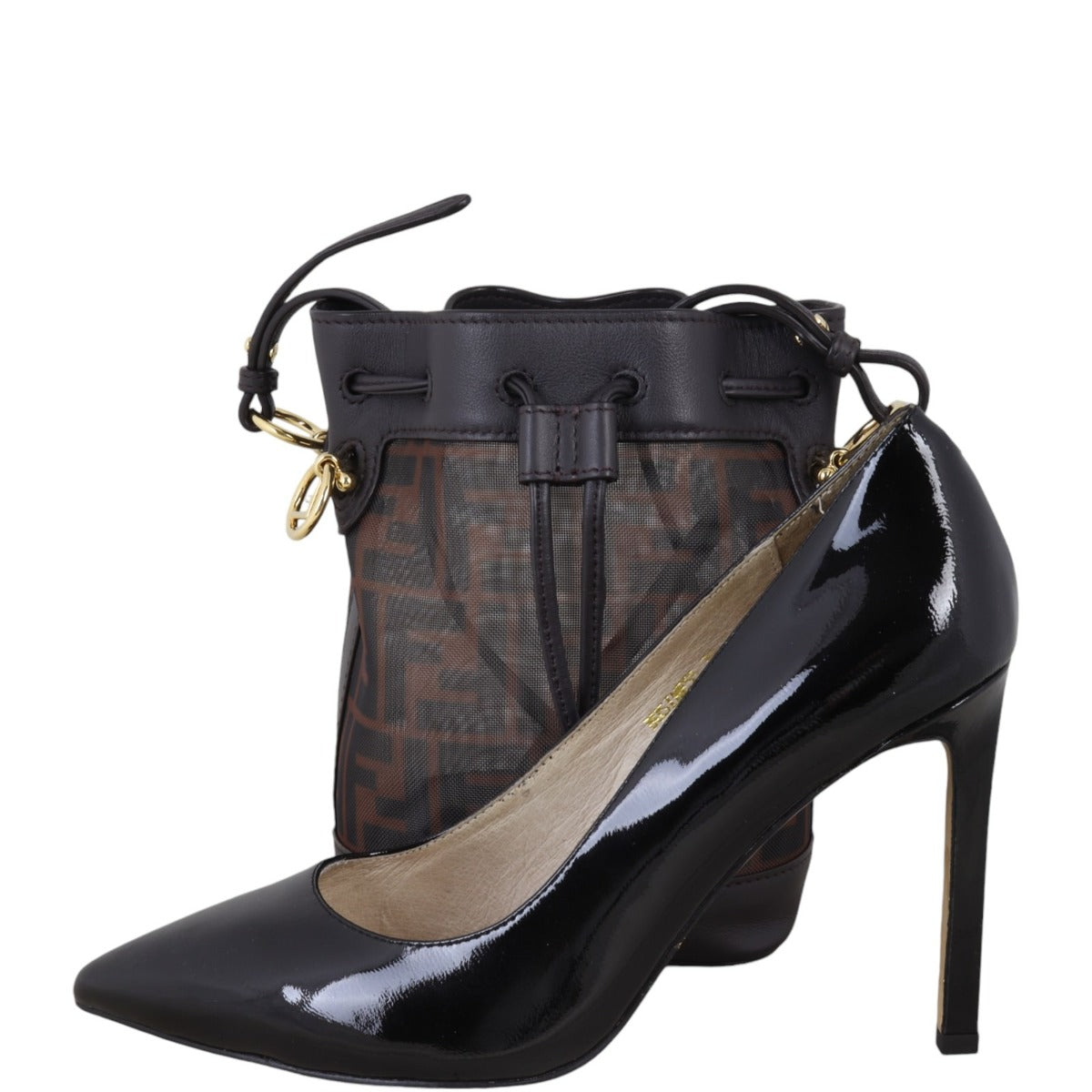 Fendi Mon Mesh Mini Bucket Bag