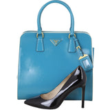 Prada Saffiano Vernice Pyramid Tote