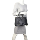Prada Saffiano Lux Galleria Double Zip Tote Small
