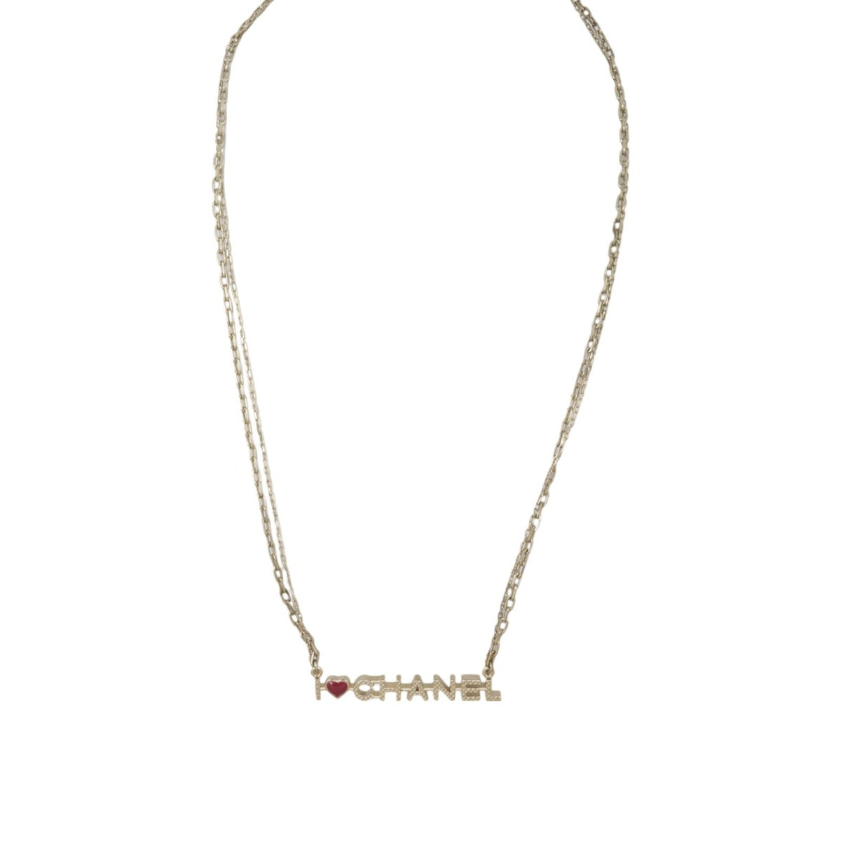 Chanel I Love Chanel Logo Necklace