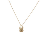 Tiffany & Co Emblem Lock 18k Rose Gold Pendant Necklace