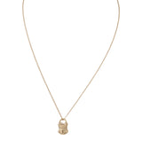 Tiffany & Co Emblem Lock 18k Rose Gold Pendant Necklace