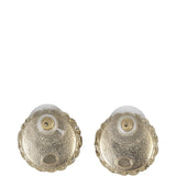 Chanel Crystal CC Pearl Button Earrings