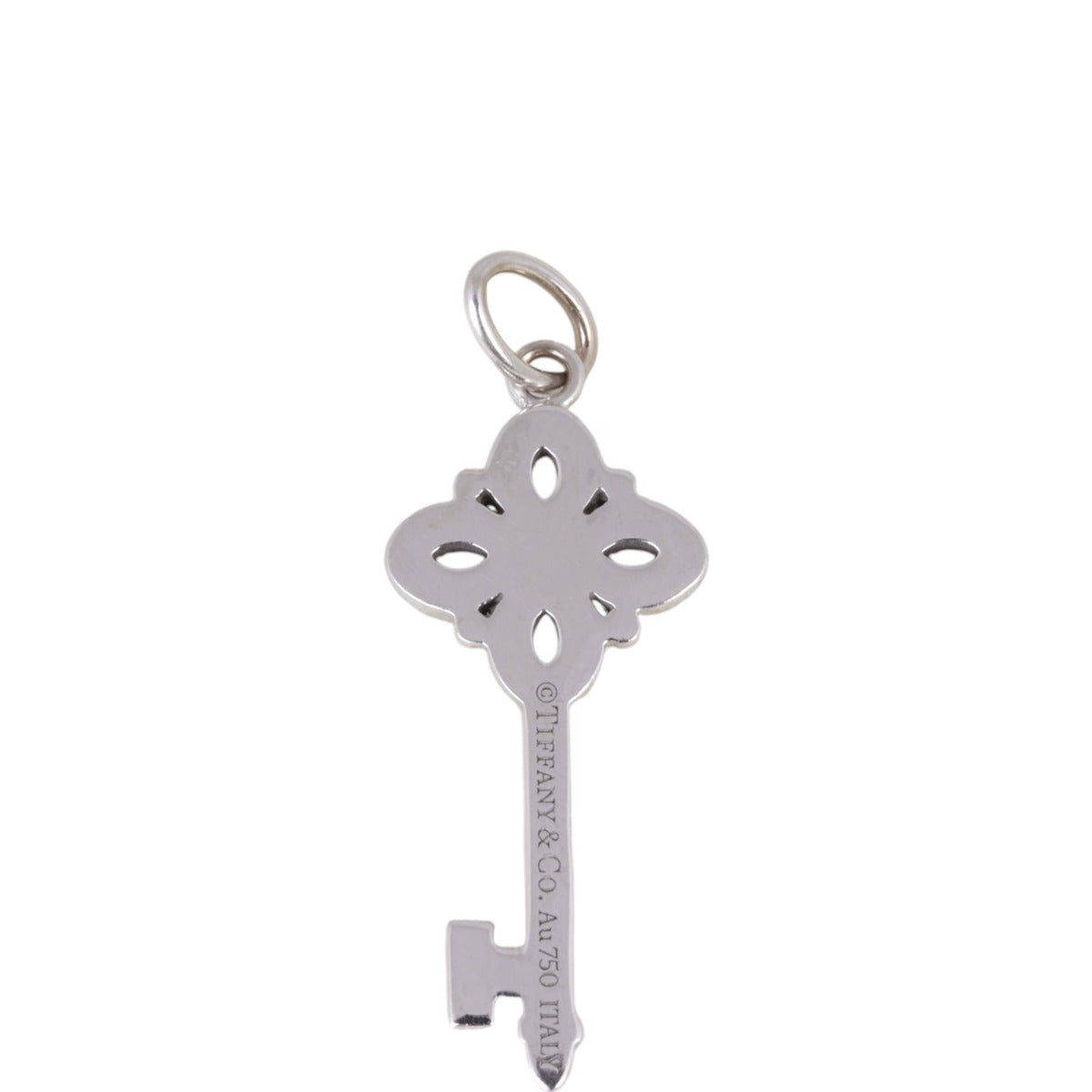 Tiffany & Co Victoria Key 18k White Gold Diamond Pendant Mini