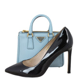 Prada Saffiano Lux Galleria Double Zip Tote Micro