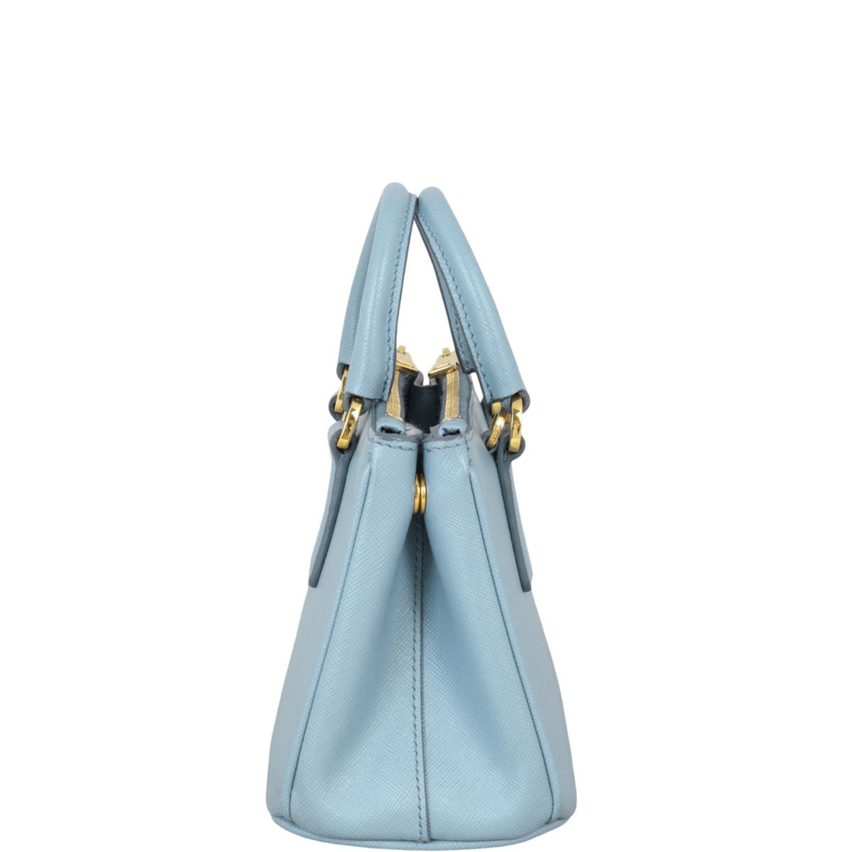 Prada Saffiano Lux Galleria Double Zip Tote Micro