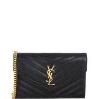 Saint Laurent Cassandre Envelope Chain Wallet