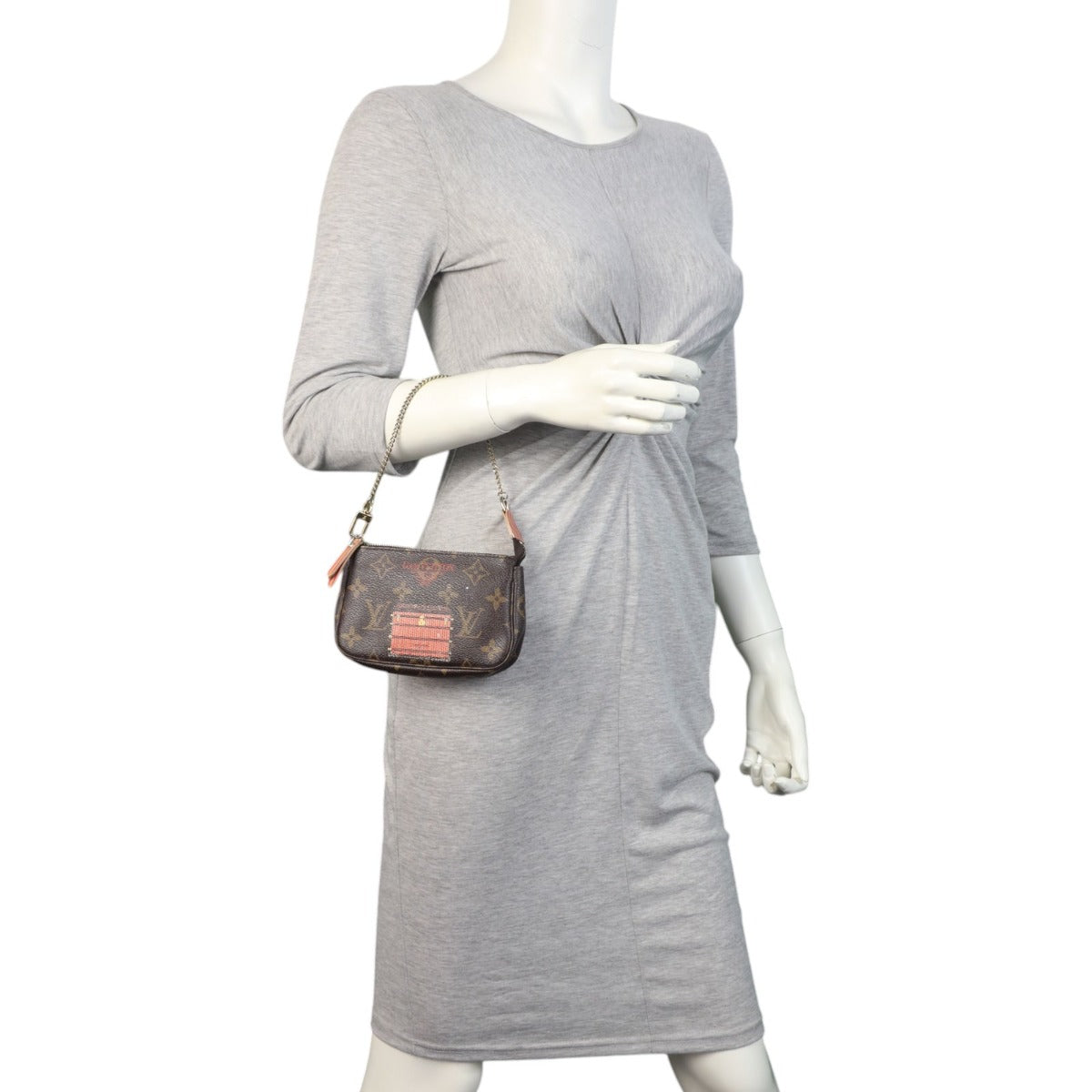 Louis Vuitton Mini Pochette Accessoires Monogram Inventuer Trunks & Locks