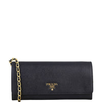 Prada Saffiano Metal Wallet on Chain