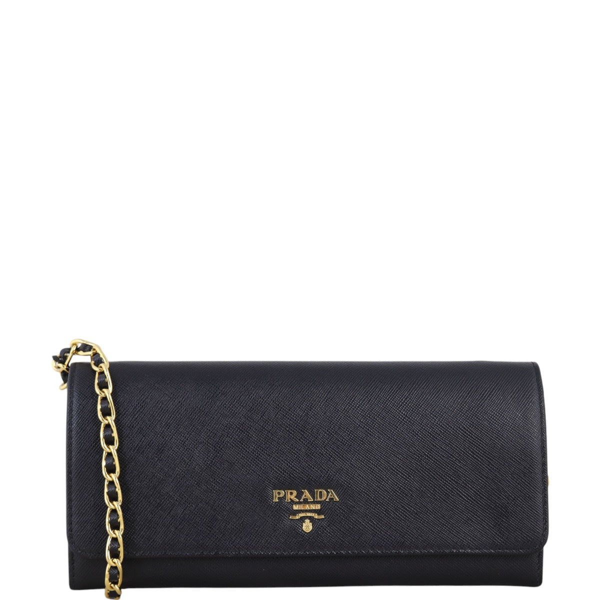 Prada Saffiano Metal Wallet on Chain