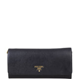 Prada Saffiano Metal Wallet on Chain