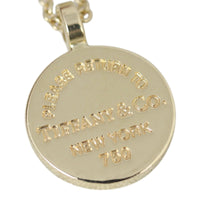 Tiffany & Co Return To Tiffany Round Tag Pendant 18k Yellow Gold Necklace