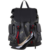 Gucci GG Supreme Double Buckle Backpack