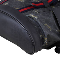 Gucci GG Supreme Double Buckle Backpack