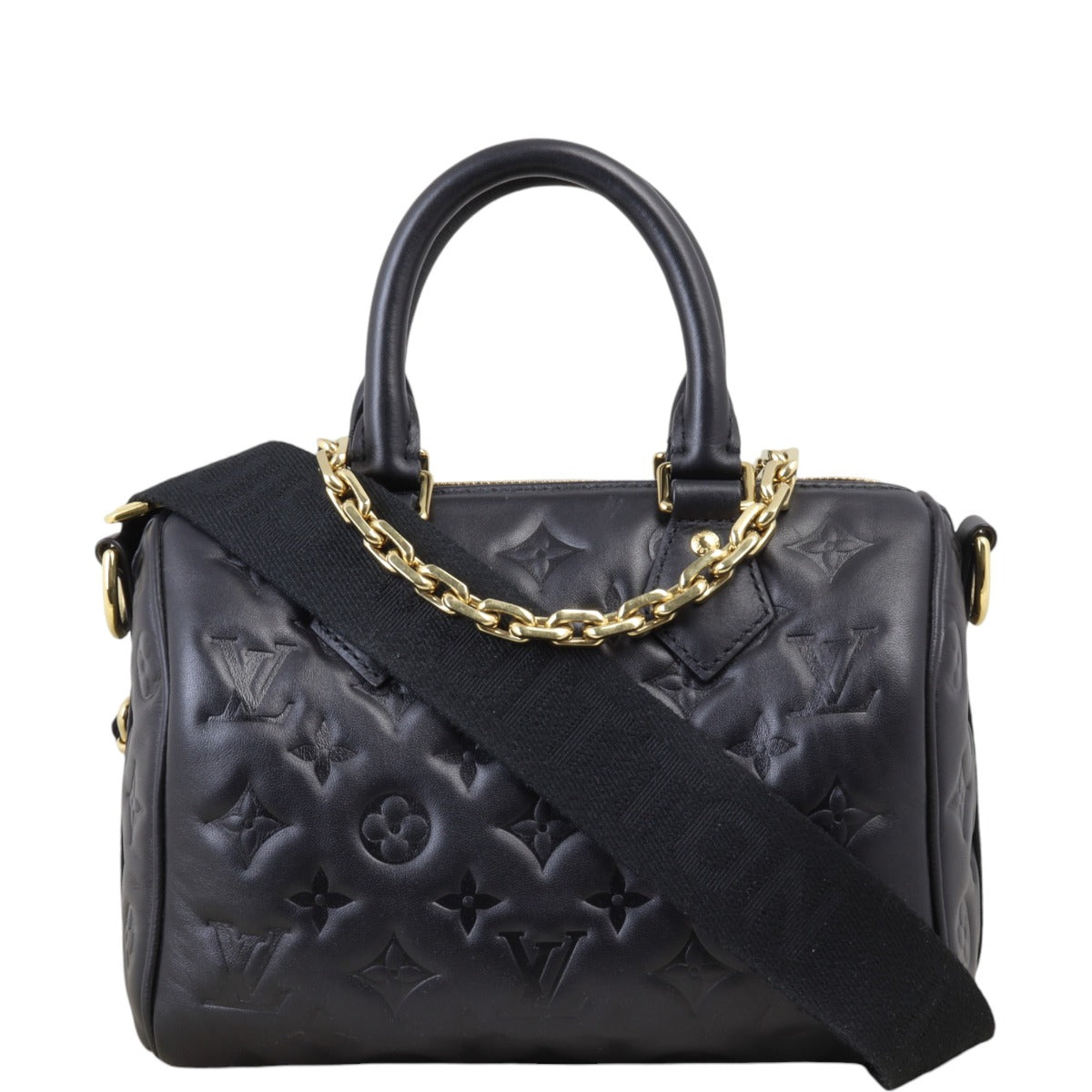 Louis Vuitton Speedy 25 Bandouliere Monogram Embossed Lambskin