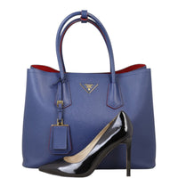 Prada Saffiano Cuir Double Bag Large