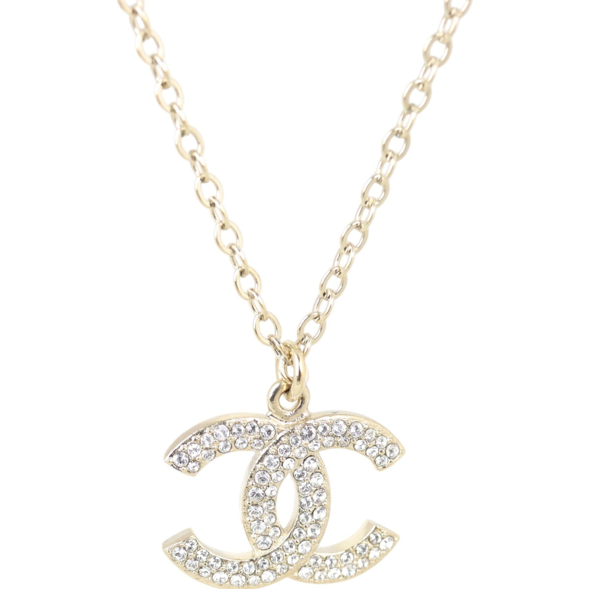 Chanel Crystal Double CC Necklace