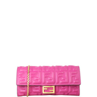 Fendi Baguette FF Embossed Wallet on Chain