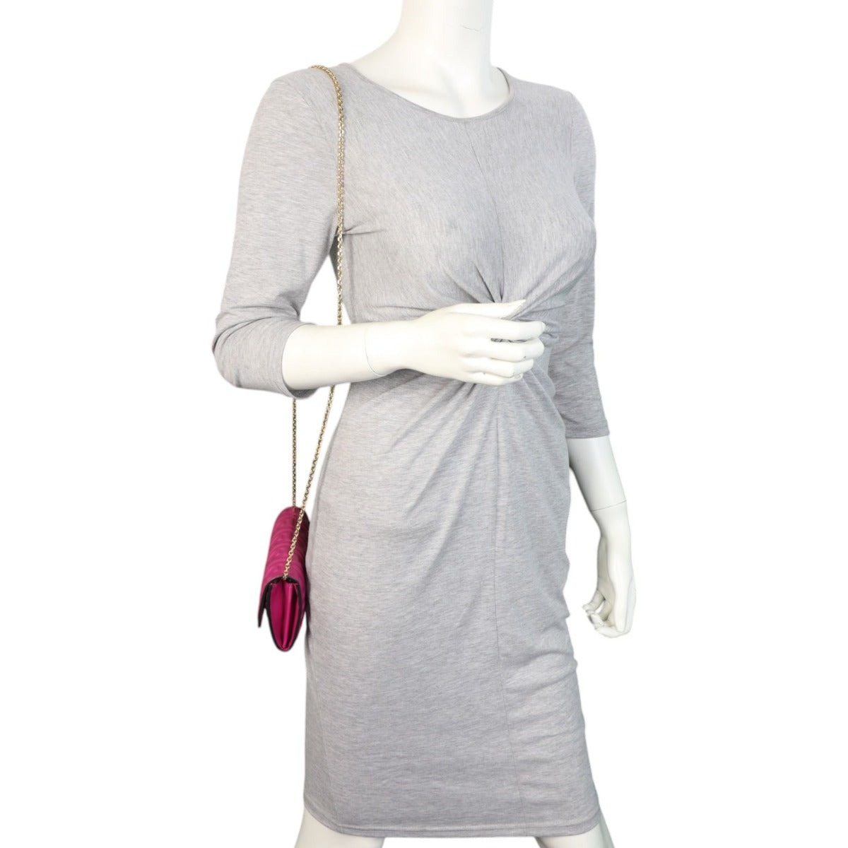 Fendi Baguette FF Embossed Wallet on Chain