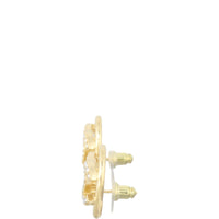 Chanel Oval Crystal CC Earrings