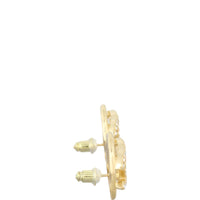 Chanel Oval Crystal CC Earrings