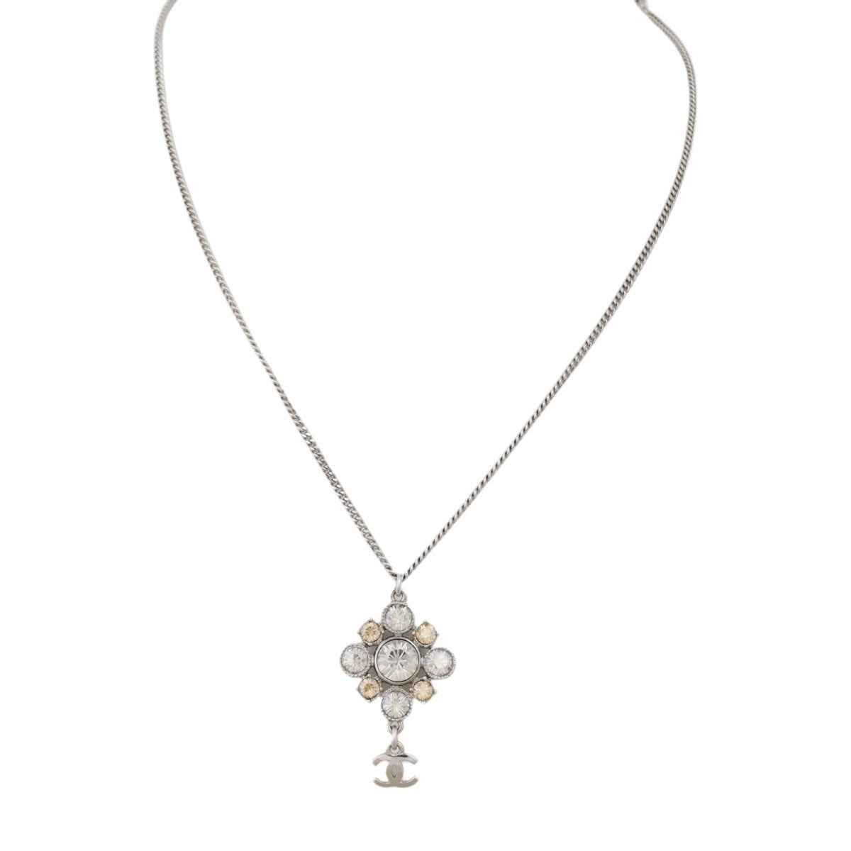 Chanel Crystal CC Pendant Necklace