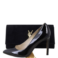 Saint Laurent Kate Tassel Clutch Suede