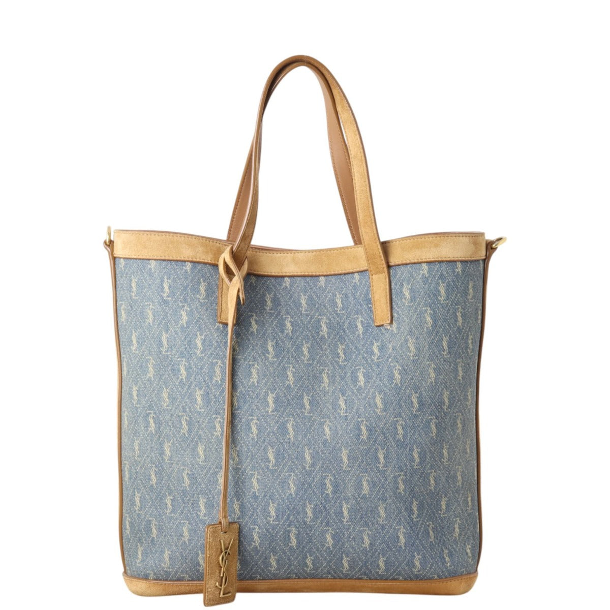 Saint Laurent Toy Shopping Tote Suede Denim