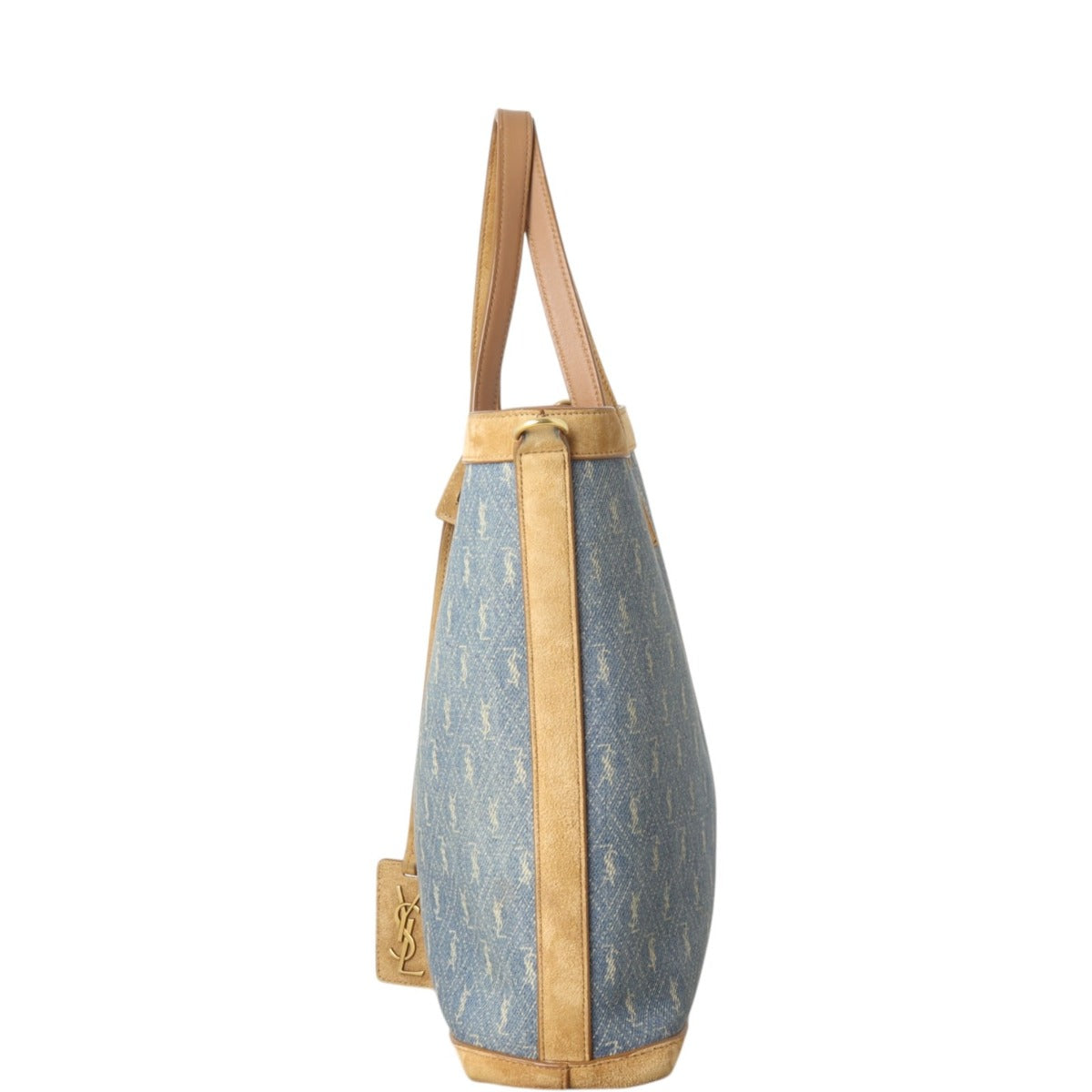 Saint Laurent Toy Shopping Tote Suede Denim