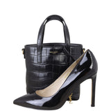 Saint Laurent Toy Shopping Tote Croc-embossed