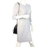 Saint Laurent Sunset Medium Croc-Embossed