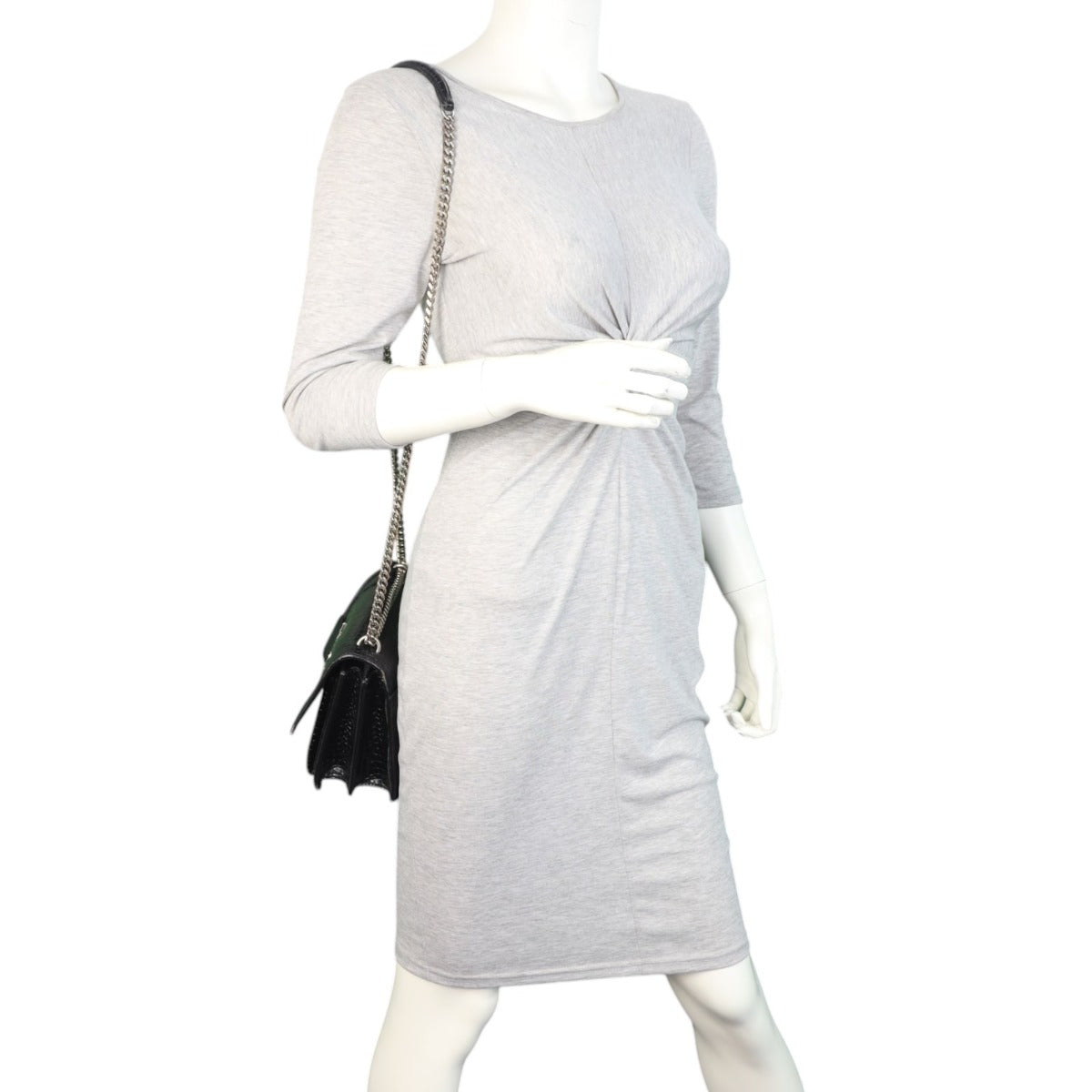 Saint Laurent Sunset Medium Croc-Embossed