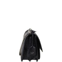 Saint Laurent Sunset Medium Croc-Embossed