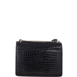 Saint Laurent Sunset Medium Croc-Embossed
