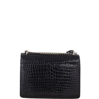 Saint Laurent Sunset Medium Croc-Embossed